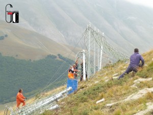 Montaggio barriera paravalanghe loc. Monte Prata